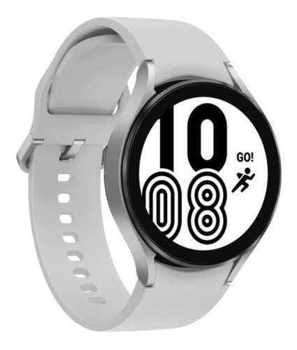 Imagen 2 de 5 de Samsung Galaxy Watch4 (Bluetooth) 1.4" caja 44mm de aluminio silver, malla silver de fluoroelastómero SM-R870