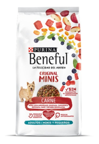 Alimento Beneful Croquetas Perro  Purina Beneful Original Carne para perro adulto de raza  mini y pequeña sabor carne en bolsa de 10kg