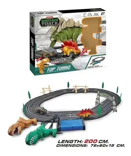 Camión Transportador De Dinosaurios Con Pista De Carreras De 170 Cm – Set 2 En 1 Con 12 Coches De Fricción, Juguete Portátil Para Niños De 3 A 7 Años