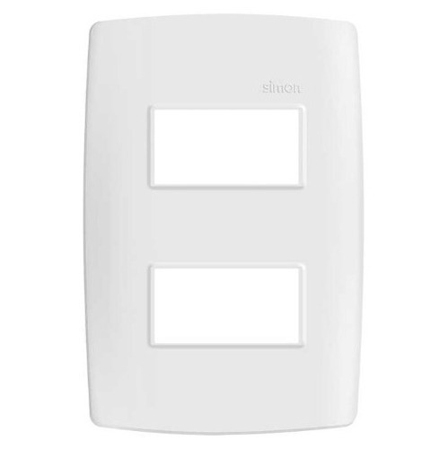 Placa+suporte 4x2 Branca 2 Postos - Simon 30 (13258)