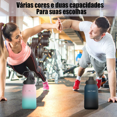 Garrafa Térmica Grande 1.89 Litros Aço Inox Com Alça
