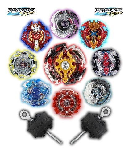 Kit 2 Beyblade Burst+ 2 Beyblade Metal Led + Arena Beyblade
