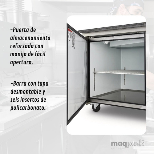 Mesa Fria De Preparacion Con 1 Puerta Marca Torrey Ptp01