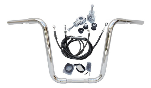 Kit Guidão 1.1/4 Seca Sovaco Cromo Deluxe Eletr Alt 16 Riser