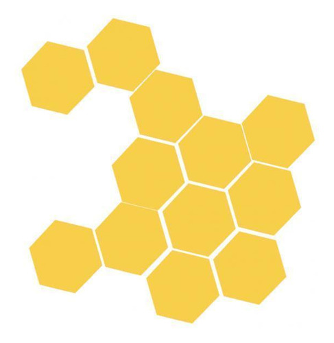 2 X 12 Unids Hexagonal De Pared Diy Geométrico 3d Espejo De