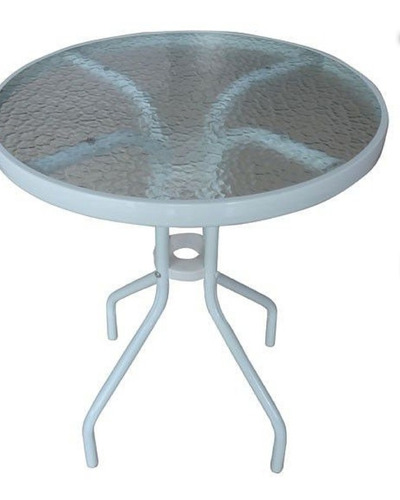 2 Sillas Rattan Y Mesa 60cm Bco Y Gris