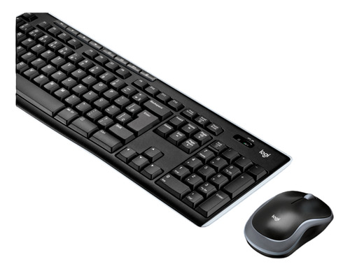 Teclado E Mouse Logitech Mk270 Sem Fio Multimídia Preto