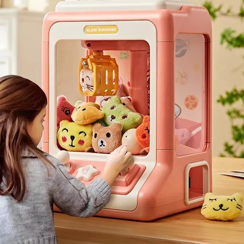 Máquina Pega Bichinho Grua Brinquedo Infantil Jogo Rosa - Cia Bebê