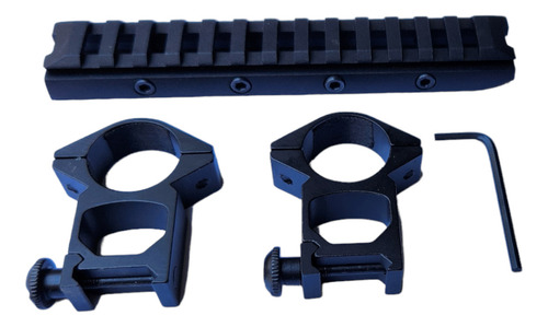 Adaptador Riel Picatinny De 11 Mm A 21mm Con Monturas Altas