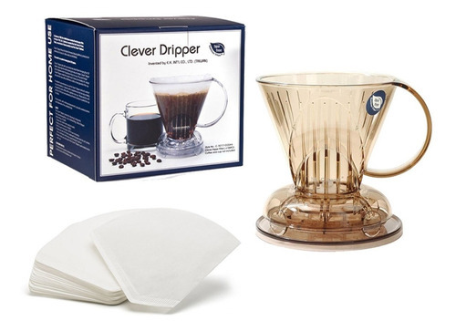 Suporte Acrilico Clever Dripper 500ml Com 100 Filtros Branco