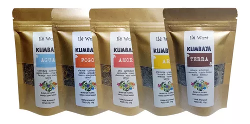 Kit 5 Kumbaya Ilê Wurá Amor, Terra, Fogo, Água, Ar 15g Cada