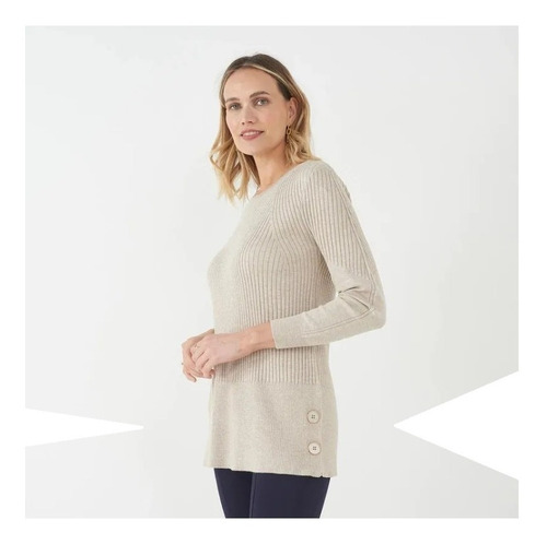 Sweater Mujer Lorenzo Di Pontti Con Aplic. Laterales