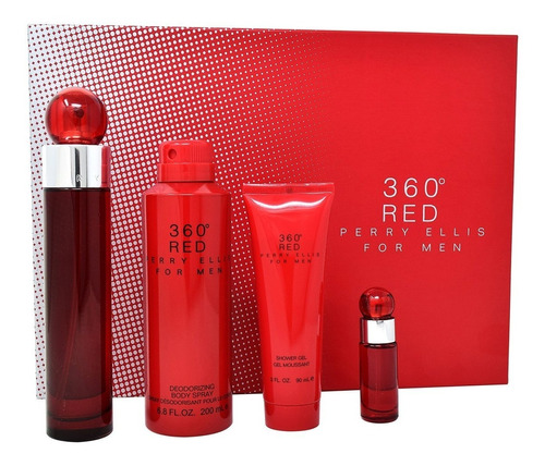 Set De Perfume Perry Ellis Red For Men