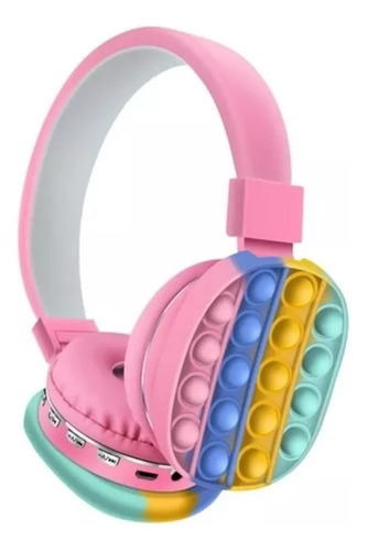 Auricular Bluetooth Infantil Diseño Pop-it Multicolor Ah-806