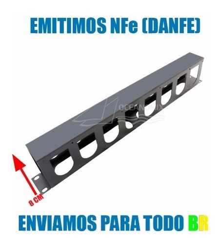 Guia De Cabo Horizontal Fechada 1u X 19 80mm Alta Densidade