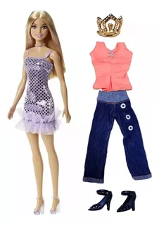 Muñeca Barbie Glitz Rubia Vestido De Noche Brilloso + Regalo