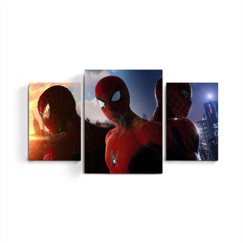 Cuadro Triptico Spiderman No Way Home Multiverso Poster Cine