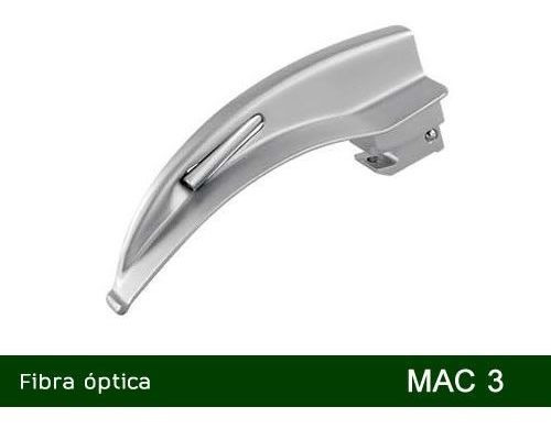 Lâmina Laringoscópio Aço Inox Fibra Óptica Macintosh Tipo 3