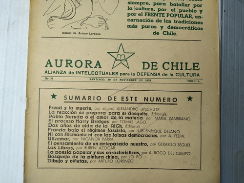 Aurora De Chile Noviembre 1939 (Usado)