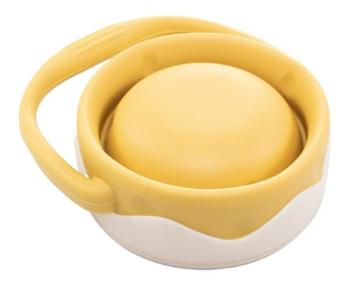 Snack Box de silicona para niños, galletas de fruta, color amarillo mostaza