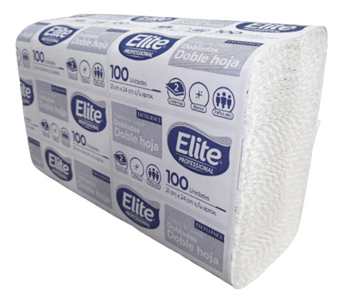Toalla Interdoblada Elite 6015 20 Paq De 100 Toallas 2 Cajas