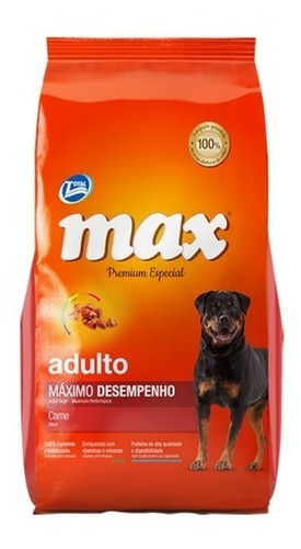 Alimento Max Premium Especial Maximo Desempeño para perro adulto de raza grande sabor carne en bolsa de 15kg