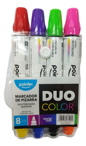 Marcadores Acrílicos Para Pizarra Pack De 4 Duo (8 Colores)