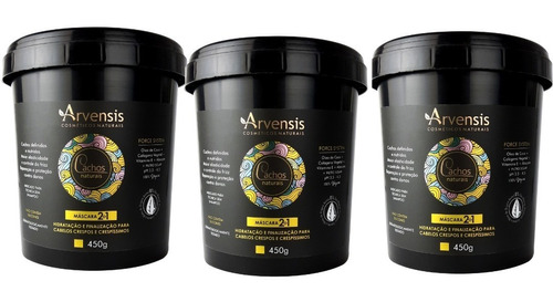 Kit Arvensis Cachos Mascara 2x1 Noo Poo 450g 3 Unidades