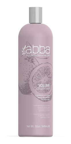 Abba Acondicionador Volumizing Acondicionador, Uva Y Limón.