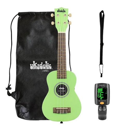 Pack Ukelele Soprano Kala Grasshopper + Afinador + Correa