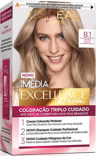 Tinte Imedia Excellence Loréal Creme Tono 8.1