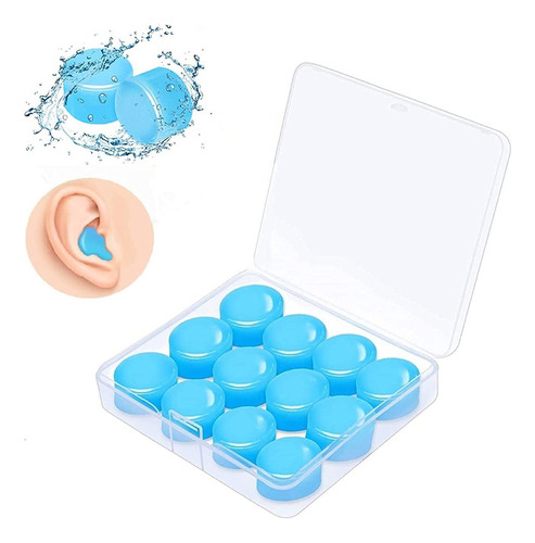 12pcs Tapones Para Oídos Reutilizables Silicona Para Dormir