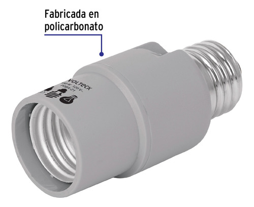 Portalampara Con Sensor De Luz Para Exterior Volteck 46534