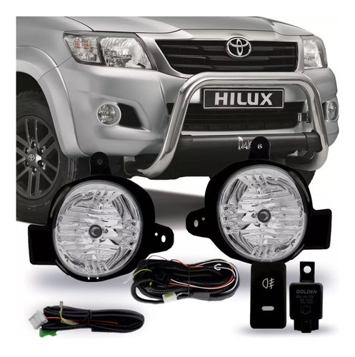 Kit De Faro Auxiliar P/ Toyota Hilux 2012 2013 2014 2015