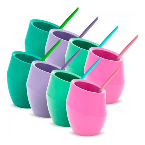 Imagen 8 de 9 de Set 6 Mate Diseño Bombilla Vaciado Fácil Regalo Hombre Mujer