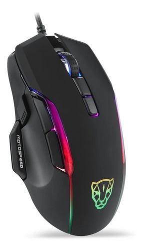 Mouse Gamer Motospeed V90 Black Rgb Pc Ps4