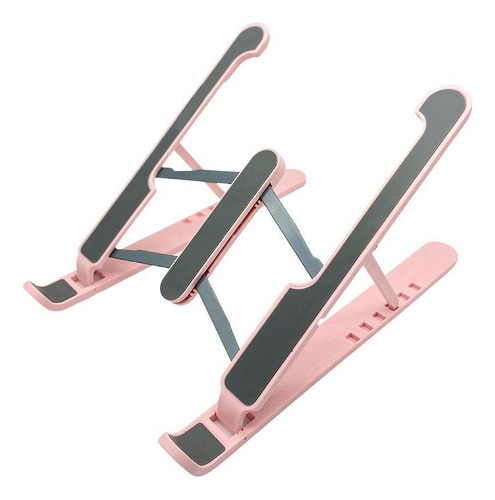 Suporte Para Notebook Dobrável Universal Resistente - Rosa