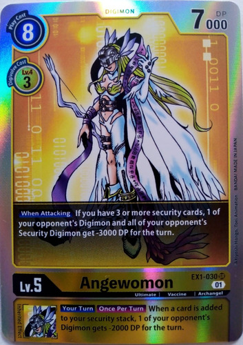 Digimon Tcg Angewomon Ex1-030 Sr Foil