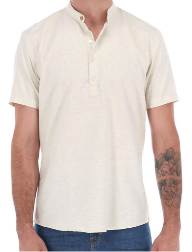 Camisas Para Hombre Porto Blanco Manga Corta Varios Colores