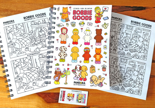 Cuaderno Bobbie Goods Para Colorear Ositos Pintar + Stickers