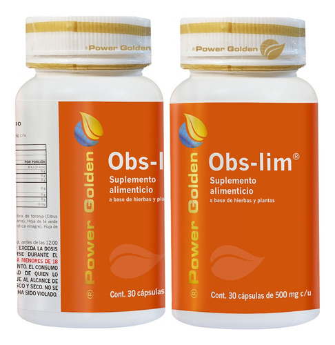 Obs-lim Power Golden 30 Cápsulas Con 500 Mg 2 Unidades Sabor N/A