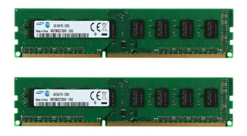 Memória Pc Desktop Samsung 8gb (2x4gb) Ddr3 1600 Pc3 12800u