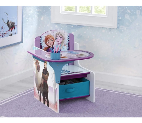 Silla Escritorio Para Niña Disney Frozen Ana Y Elsa Xtr C Color Azul