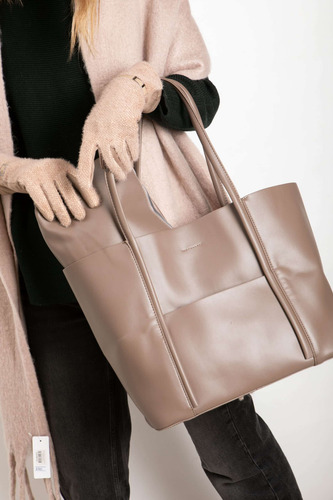 Set Cartera La Chapelle Pu Beige Lisa Níquel Beige