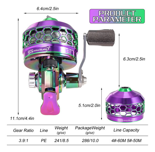 Spincast Para Pesca Estilingue Arco Balestra Cinta De Braço