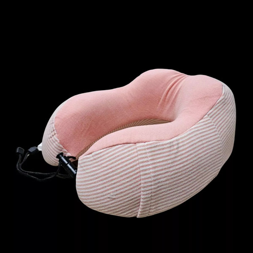 Cojín Para Cuello Modelo Rayado Ajustable Para Viajes Largos