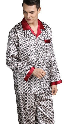 Pijama De Seda Para Hombre De Primavera Y Verano
