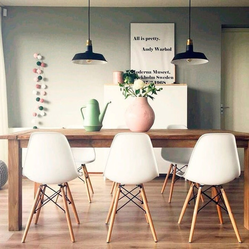 Imagen 2 de 7 de Silla Eames Blancas Diseño X 6 Unidades
