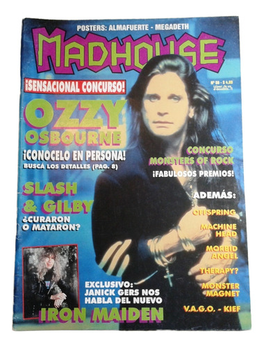 Ozzy Slash Gilby Machine Head Maiden Madhouse 56 (Usado)