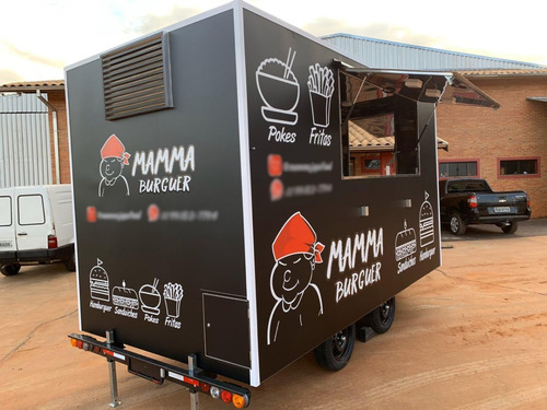 Trailer Food Truck 4m X 2m Com Freio 10x S/ Juros No Cartão